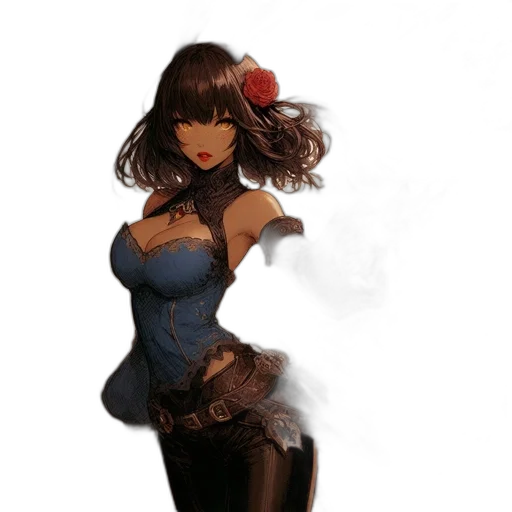 dress, staff, concept art, fantasy art transparent PNG cut-out