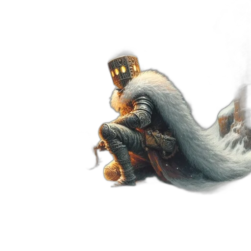 dragon, creature, hair, staff transparent PNG cut-out