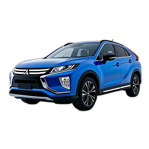 car, blue, white, mitsubishi transparent PNG cut-out