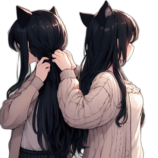 mask, hair, staff, creature transparent PNG cut-out