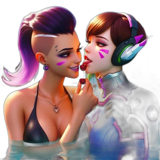 concept art, fantasy art, cyberpunk, vaporwave transparent PNG cut-out