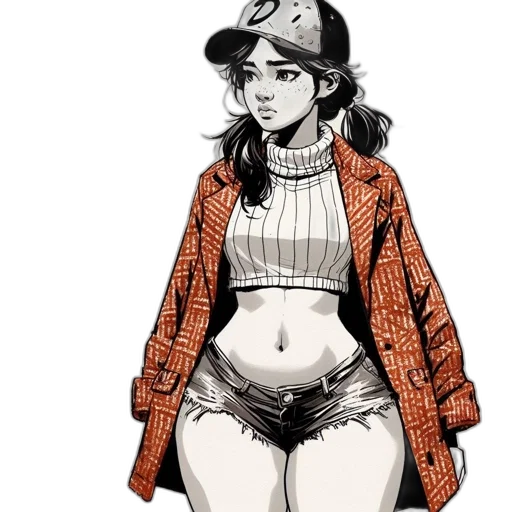 jacket, hat, dress, face transparent PNG cut-out