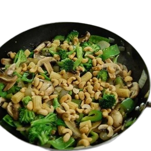 food, stir-fry, dish, broccoli transparent PNG cut-out