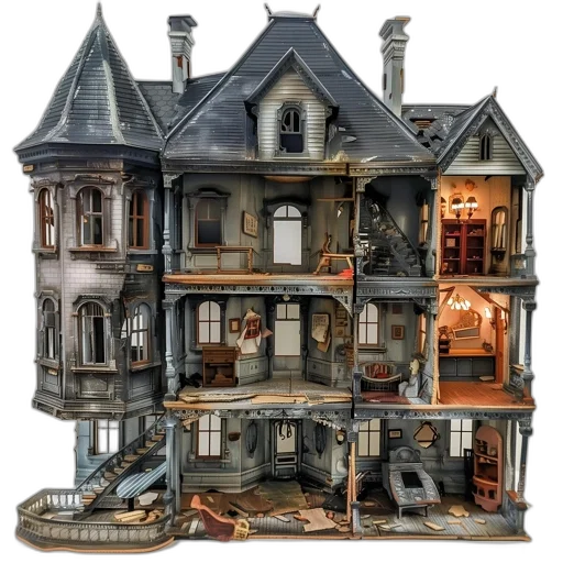building, furniture, concept art, 3d render transparent PNG cut-out