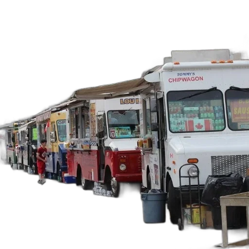 food, trucks, line, street transparent PNG cut-out