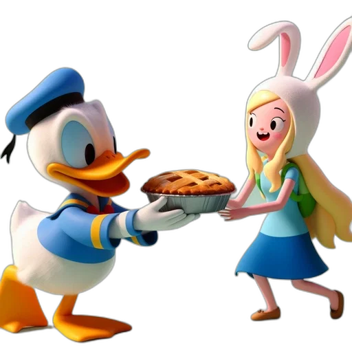 food, 3d render, concept art, two transparent PNG cut-out