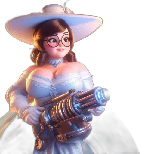 dress, staff, robot, weapon transparent PNG cut-out