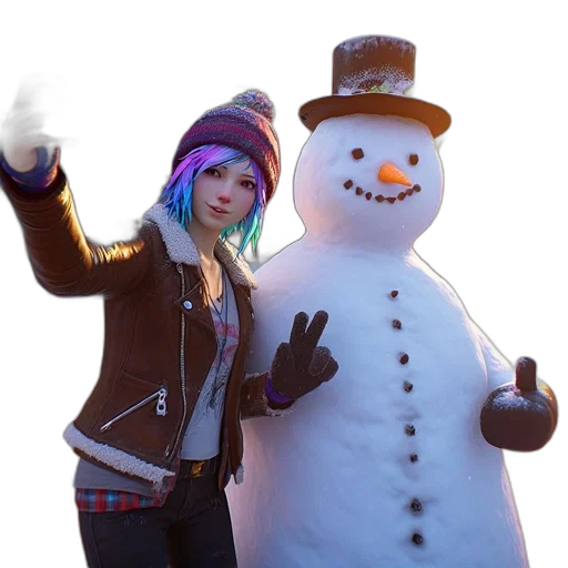 jacket, hat, 3d render, concept art transparent PNG cut-out