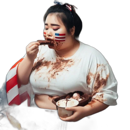 food, dress, face, photorealistic transparent PNG cut-out