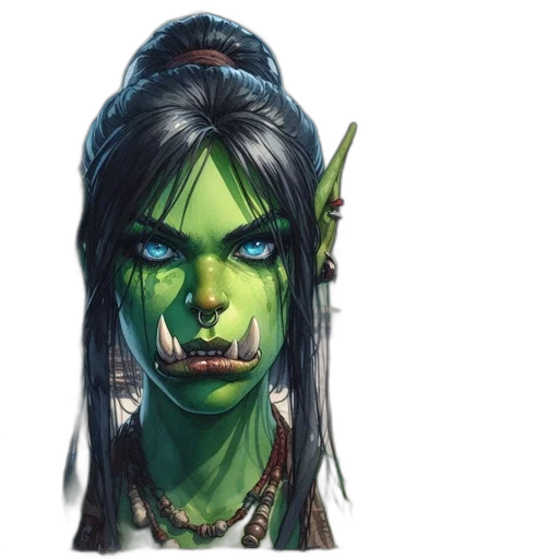 face, staff, mask, fantasy art transparent PNG cut-out