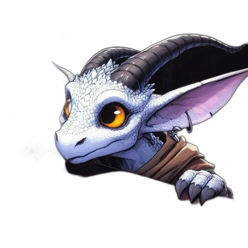 dragon, creature, staff, mask transparent PNG cut-out