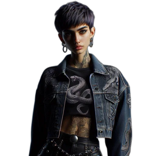 jacket, jewelry, cyberpunk, concept art transparent PNG cut-out