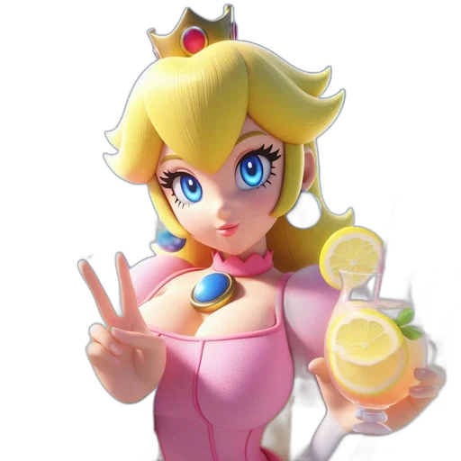 dress, bottle, crown, 3d render transparent PNG cut-out