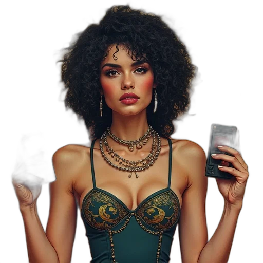 dress, jewelry, fantasy art, concept art transparent PNG cut-out