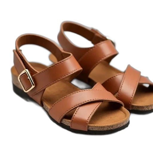 shoes, 3d render, earth tones, photo transparent PNG cut-out