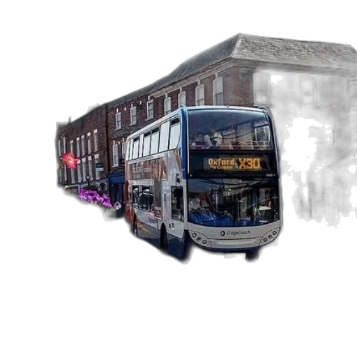 photorealistic, concept art, 3d render, city street transparent PNG cut-out