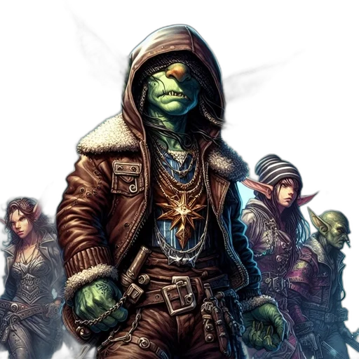 jacket, staff, concept art, fantasy art transparent PNG cut-out