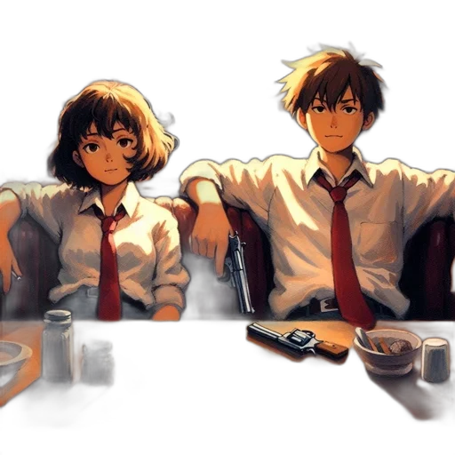 anime, pixel art, concept art, watercolor transparent PNG cut-out