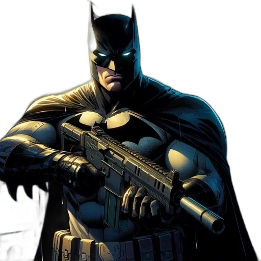 comic book art, concept art, batman, stands transparent PNG cut-out
