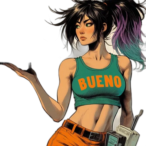 comic book art, concept art, cartoon, fantasy art transparent PNG cut-out