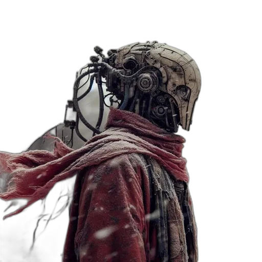 mask, robot, jacket, face transparent PNG cut-out