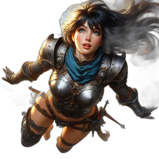 fantasy art, concept art, comic book art, photorealistic transparent PNG cut-out