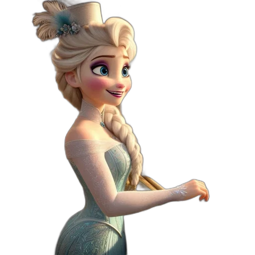dress, crown, staff, face transparent PNG cut-out
