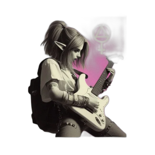weapon, robot, jacket, staff transparent PNG cut-out