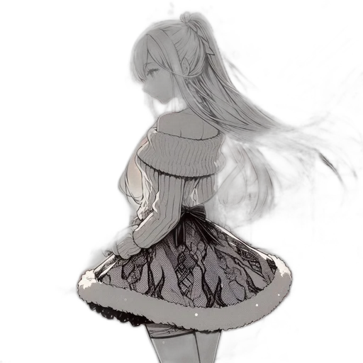 dress, hair, crown, creature transparent PNG cut-out