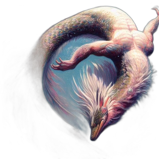 dragon, creature, animal, hair transparent PNG cut-out