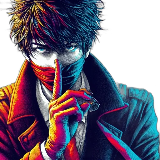 jacket, mask, face, weapon transparent PNG cut-out