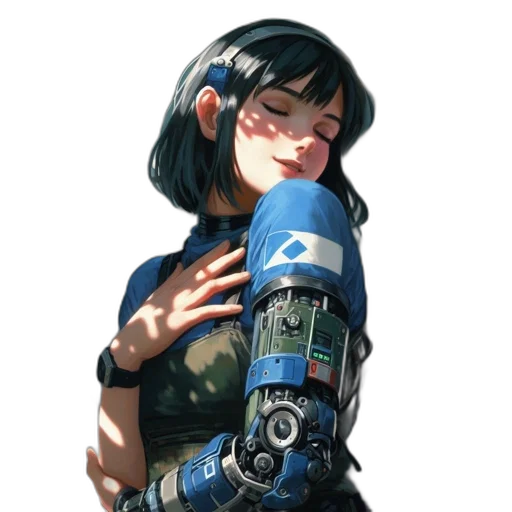 robot, weapon, bottle, dress transparent PNG cut-out