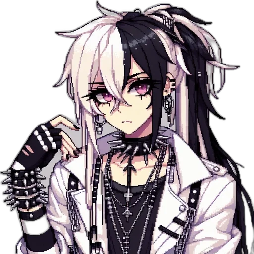 staff, weapon, jewelry, jacket transparent PNG cut-out