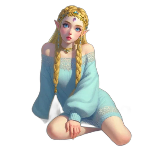 dress, jewelry, face, creature transparent PNG cut-out