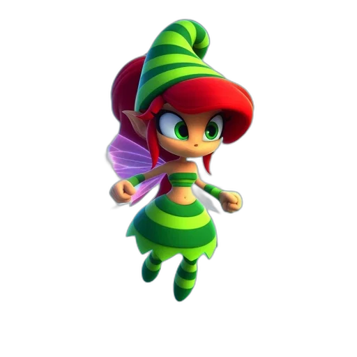 hat, staff, dress, creature transparent PNG cut-out