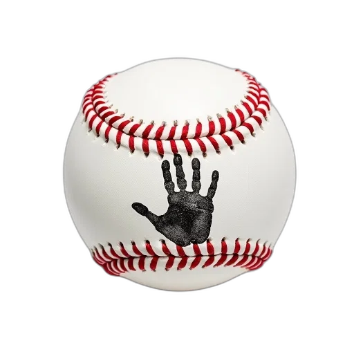 baseball, white, surface, red transparent PNG cut-out