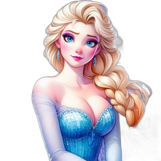 dress, face, crown, fantasy art transparent PNG cut-out