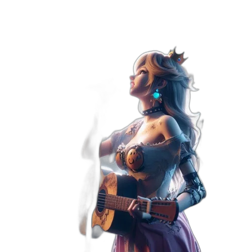 dress, staff, sword, crown transparent PNG cut-out