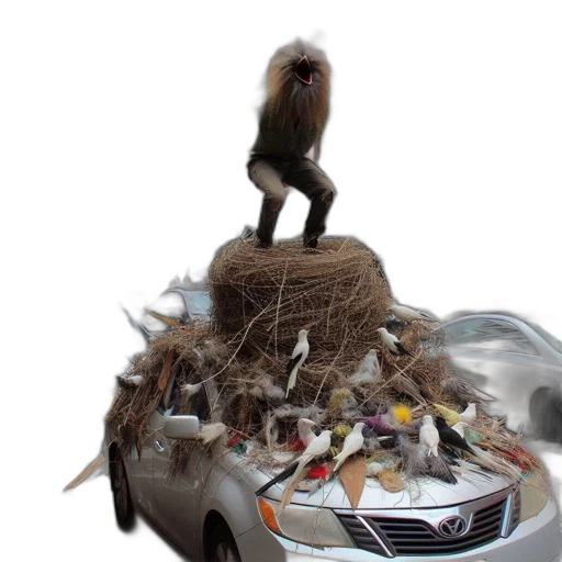 car, hair, animal, creature transparent PNG cut-out