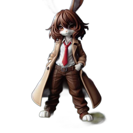 jacket, staff, concept art, 3d render transparent PNG cut-out