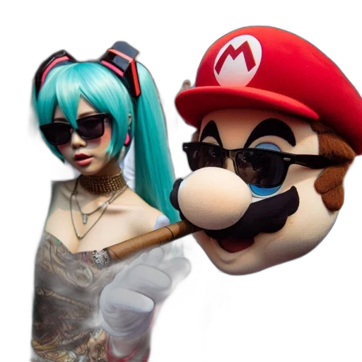 mask, hat, dress, weapon transparent PNG cut-out