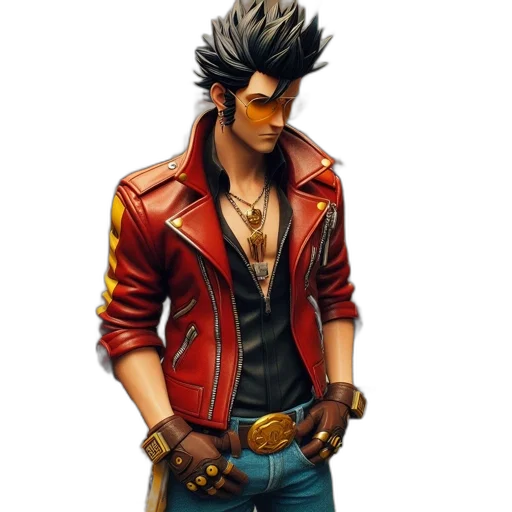 jacket, concept art, pixel art, comic book art transparent PNG cut-out