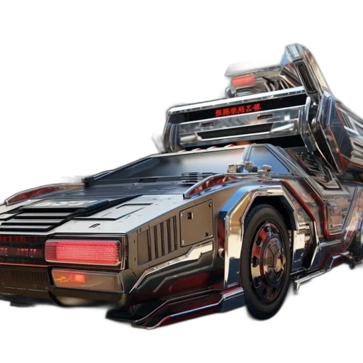 car, weapon, concept art, 3d render transparent PNG cut-out