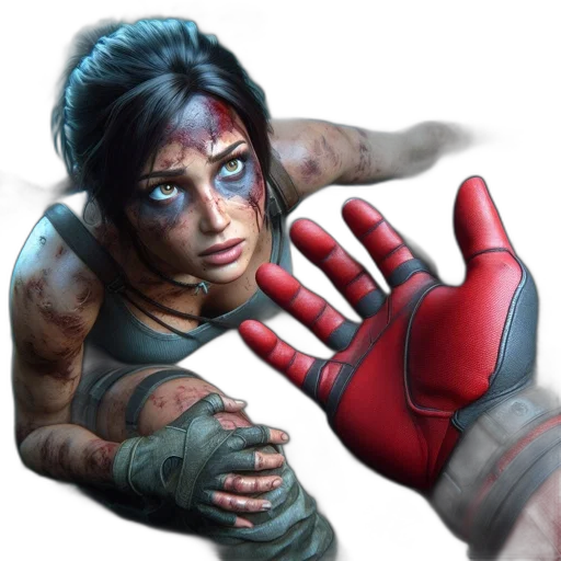 face, concept art, comic book art, photorealistic transparent PNG cut-out