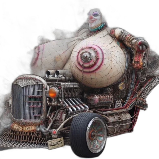 car, robot, mask, weapon transparent PNG cut-out