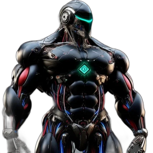 robot, concept art, comic book art, cyberpunk transparent PNG cut-out