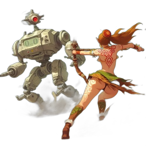 robot, weapon, concept art, fantasy art transparent PNG cut-out