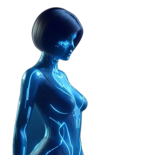 robot, dress, 3d render, concept art transparent PNG cut-out