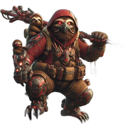 creature, robot, concept art, fantasy art transparent PNG cut-out