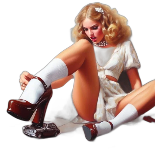 shoes, dress, concept art, photorealistic transparent PNG cut-out